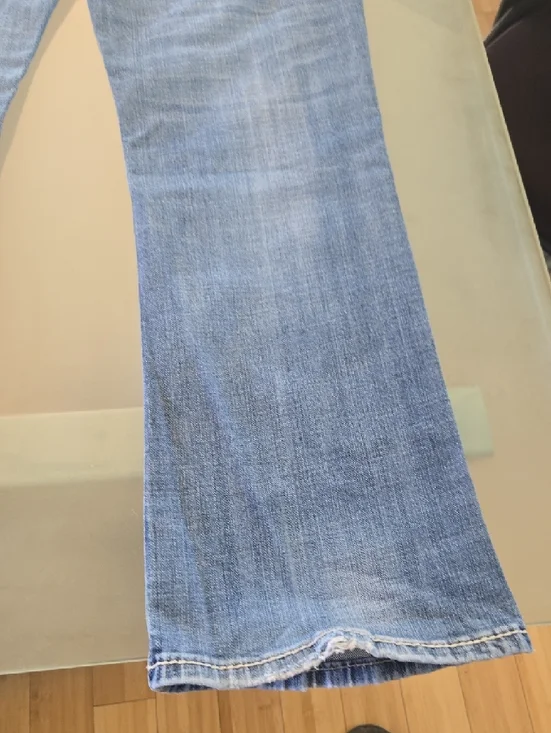 Rock & Roll Denim Light Blue Boot Cut Jeans with Embroidered Pockets - Picture 6 of 16